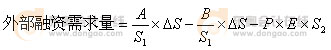 外部融资需求量